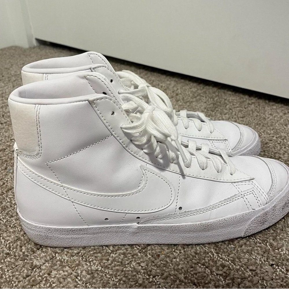 All White Nike blazers